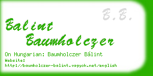 balint baumholczer business card